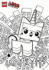 Lego Coloring Movie Pages Unikitty sketch template