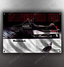 vintage kawasaki interceptor  snowmobile banner  sale  ebay