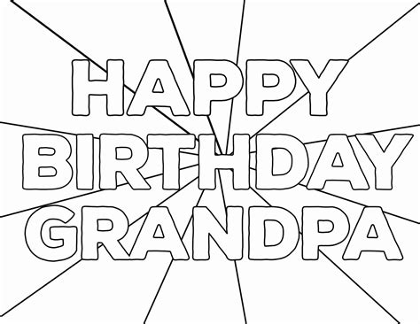 happy birthday grandpa coloring pages coloring pages