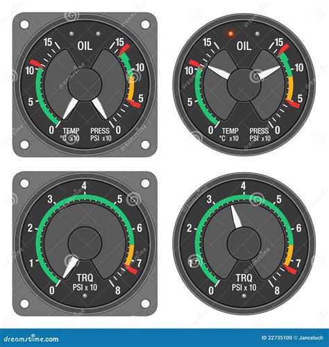 indicatoren  van vliegtuigen  dashboardreeks stock illustratie illustration