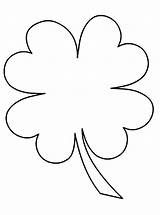 Clover Leaf Four Coloring Drawing Kids Outline Template Clipart Line Shamrock Clip Cliparts Sheet Three Simple Color Print Colouring Pattern sketch template
