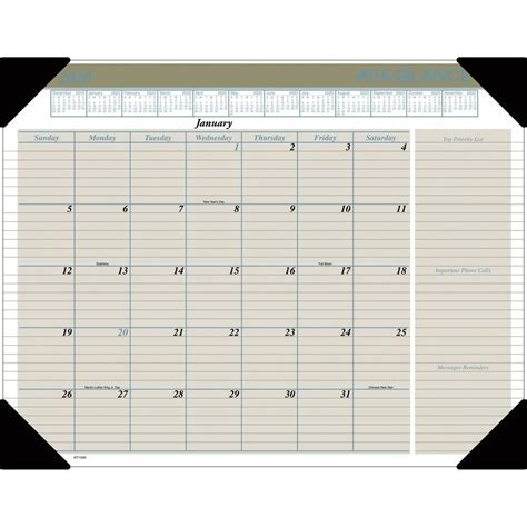 monthly calendar desk pad desk calendar pad desk pad monthly calendar