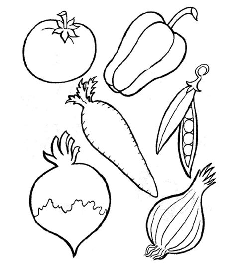 top   printable vegetables coloring pages