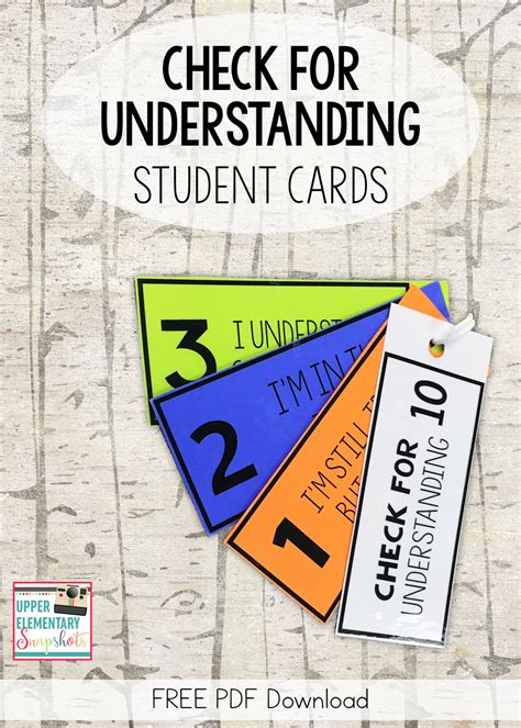 assessment cards   group instruction upper elementary snapshots