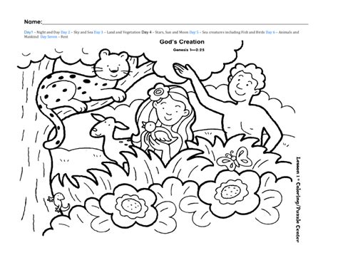 gods creation coloring page