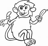 Colorir Monkeys Vectores sketch template