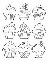 Cupcake Coloring Colorir Para Printable Salvo Museprintables sketch template