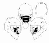 Goalie Helmet Masque Gardien sketch template