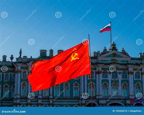 soviet union  russia flags stock image image  landmark blue