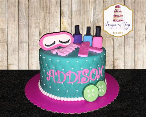 spa birthday cake facebookcomsugarontopcakes sugarontopcakesandsweets