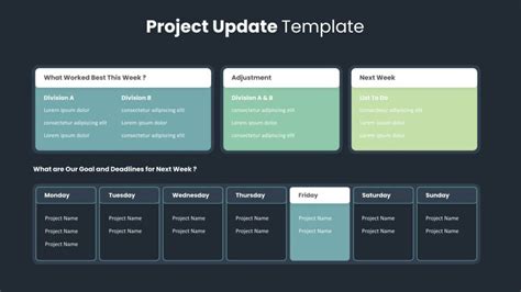 project progress update  template slidekit