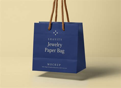 gravity paper shopping bag packaging mockup psd good mockups