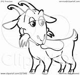 Goat Outline Coloring Illustration Royalty Clipart Rf Lal Perera Regarding Notes Background sketch template