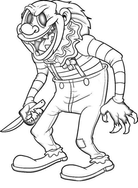scary clown coloring pages marisa washburn