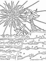 Doodle Sheets Adult Colorare Crayola Summertime Mandala Fun sketch template