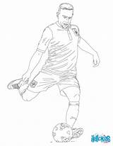 Coloring Pages Soccer Ribery Franck Neymar Player Color Printable Players Coloriage Print Hellokids Online sketch template