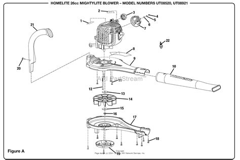 homelite cc mightylite blower ut  parts diagram  figure