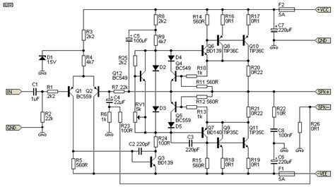 electro zone guitar amplifier schematic diagram