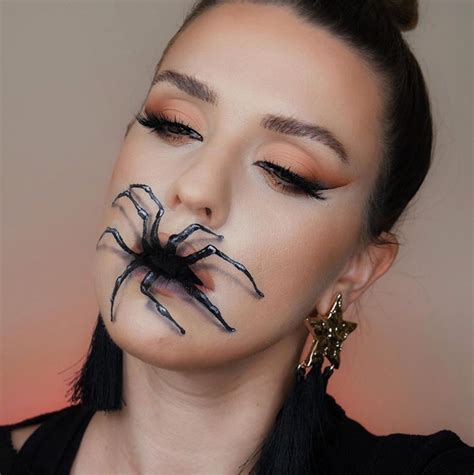 creepy spider makeup  halloween   glossychic