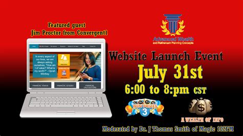 virtual website launch party advanced wealth