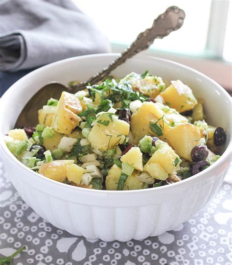healthy potato salad recipe  herbs  mayo