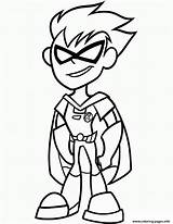 Coloring Robin Teen Titans Go Pages Printable Dessin Print sketch template