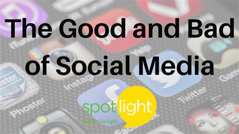 the good and bad of social media practice english with spotlight youtube