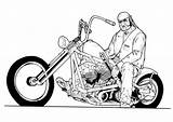 Chopper Coloring Harley Davidson Printmania Dentu Crf Dessins sketch template