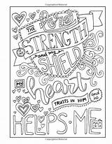 Strength Scriptures Psalms sketch template