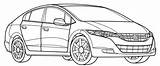 Honda Coloring Pages Clarity Accord Fcx Cars Template доску выбрать Fit раскраски sketch template