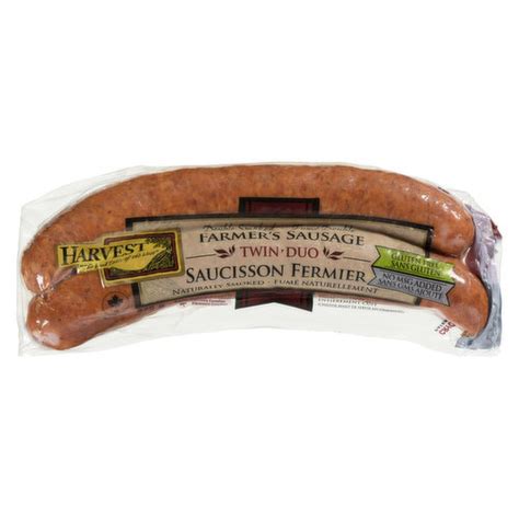 harvest double smoked farmers sausage twin duo