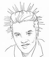 Elvis Presley Drawing Drawings Step Cartoon Jackson Michael Paintingvalley Getdrawings sketch template