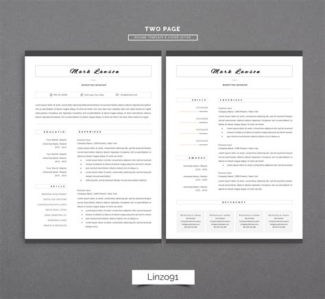 cv template   pages resume themplate ideas