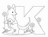 Coloring Letter Choose Board Pages Kangaroo Kindergarten Printable sketch template