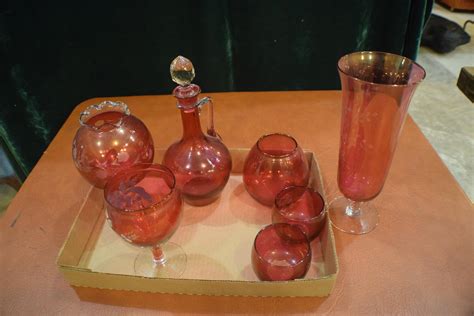 lot red glass