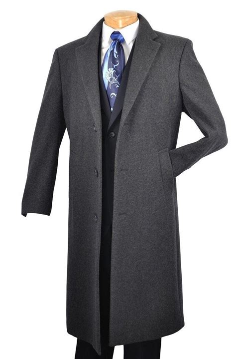 milan collection winter fall essentials mens dress top coat  long  charcoal mens fashion