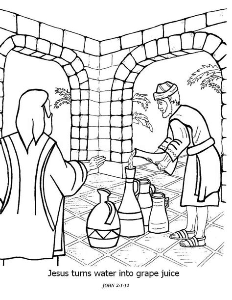 wedding  cana coloring page coloring home