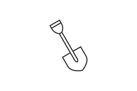 shovel outline icon custom designed icons creative market