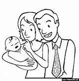 Parents Coloring Clipart Family Newborn Baby Pages Colouring Characters Happy Fathers Printable Kids Famille Drawings Cliparts Drawing Thecolor La Coloriages sketch template