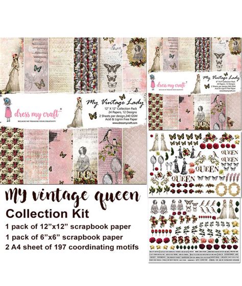 vintage lady collection kit dmcp dress  craft