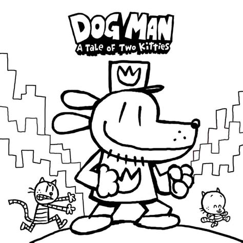 petey dog man pages coloring pages