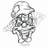 Clown Evil Pennywise Coloring Drawing Scary Face Pages Getdrawings Clipartmag sketch template