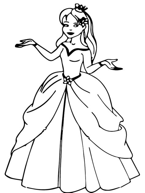 attractive princess   pea coloring page  printable coloring