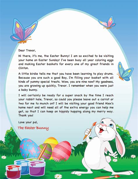 letter   easter bunny template letter hjw