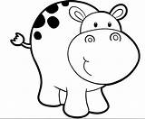 Coloring Hippo Pages Baby Cute Hippopotamus Getcolorings Hippopotamuses Getdrawings Kids Printable Color sketch template