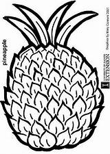 Pineapple Coloring Pages Kids Printable Outline Fruit Colouring Fruits Sheets Mothers Print Texture Victoria Popular Cartoon Vegetables Coloringhome Prints Choose sketch template