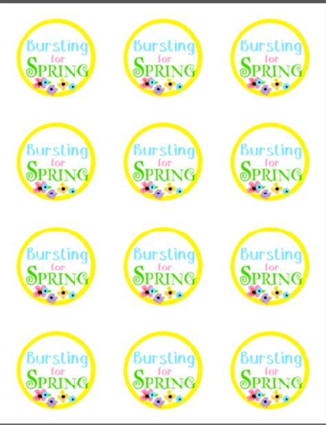 bursting  spring gift idea   printable tag