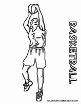 Coloring Basketball Pages Players Printable Sports Popular Coloringhome sketch template