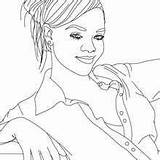 Rihanna Hellokids Corte Corto Cheveux Stars Colouring sketch template