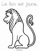 Jaune Lion sketch template